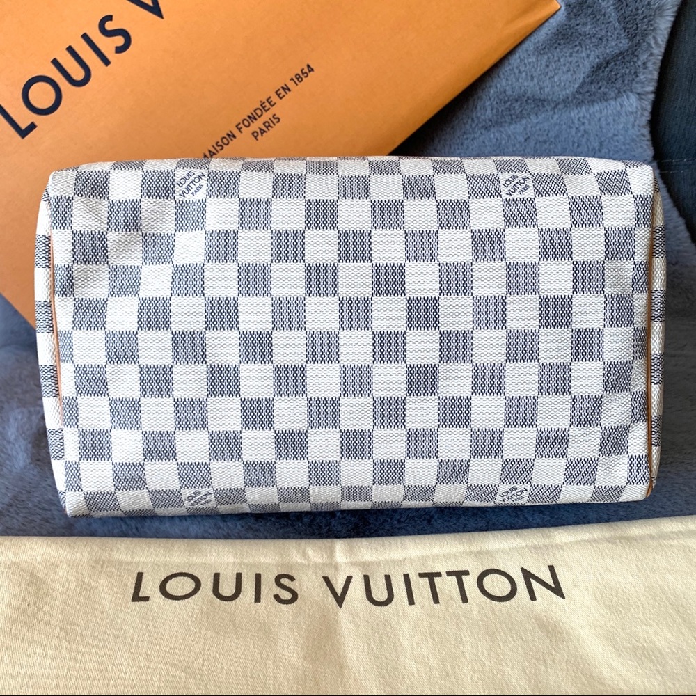 Louis Vuitton Speedy 30 Damier Azur Satchel Bag - Picture 7 of 16